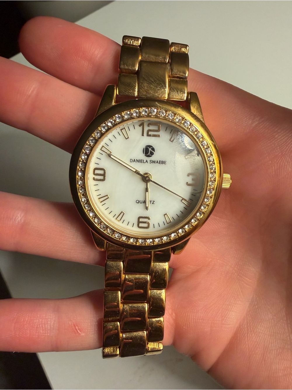 Gold Crystal-Accent Women's Watch
